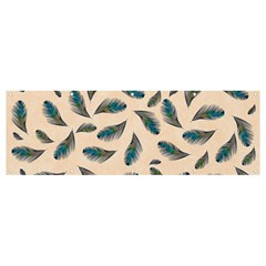 Background Palm Leaves Pattern Banner And Sign 12  X 4 