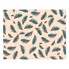 Background Palm Leaves Pattern Premium Plush Fleece Blanket (large) by Maspions