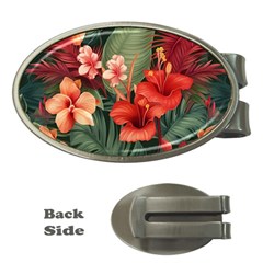 Tropical Flower Bloom Money Clips (oval) 