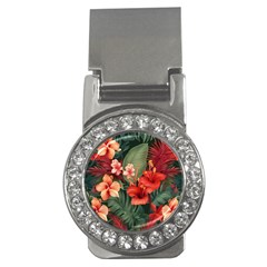 Tropical Flower Bloom Money Clips (cz) 