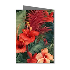 Tropical Flower Bloom Mini Greeting Cards (pkg Of 8)