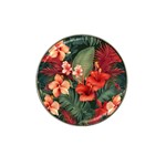 Tropical Flower Bloom Hat Clip Ball Marker (10 pack) Front