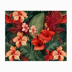 Tropical Flower Bloom Small Glasses Cloth