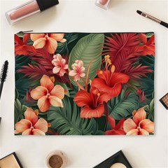 Tropical Flower Bloom Cosmetic Bag (xl)