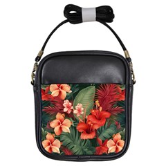 Tropical Flower Bloom Girls Sling Bag