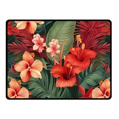 Tropical Flower Bloom Fleece Blanket (small)