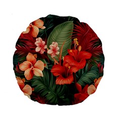 Tropical Flower Bloom Standard 15  Premium Round Cushions