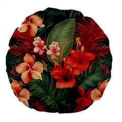 Tropical Flower Bloom Large 18  Premium Round Cushions