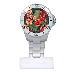 Tropical Flower Bloom Plastic Nurses Watch