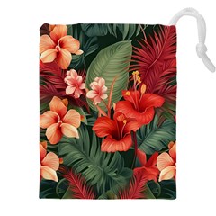 Tropical Flower Bloom Drawstring Pouch (4xl)