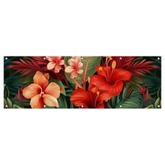 Tropical Flower Bloom Banner And Sign 12  X 4 