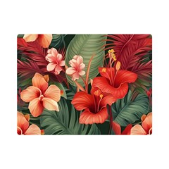 Tropical Flower Bloom Premium Plush Fleece Blanket (mini)