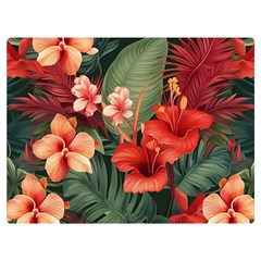 Tropical Flower Bloom Premium Plush Fleece Blanket (extra Small)