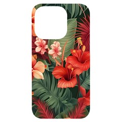 Tropical Flower Bloom Iphone 14 Pro Black Uv Print Case