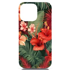 Tropical Flower Bloom Iphone 14 Pro Max Black Uv Print Case