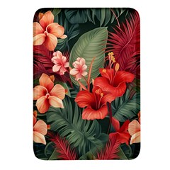 Tropical Flower Bloom Rectangular Glass Fridge Magnet (4 Pack)