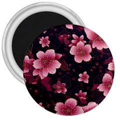 Flower Sakura Bloom 3  Magnets