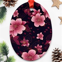 Flower Sakura Bloom Ornament (oval)