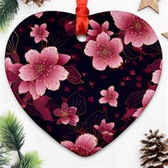 Flower Sakura Bloom Ornament (heart)