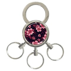 Flower Sakura Bloom 3-ring Key Chain