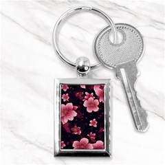 Flower Sakura Bloom Key Chain (rectangle) by Maspions