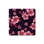 Flower Sakura Bloom Square Magnet Front