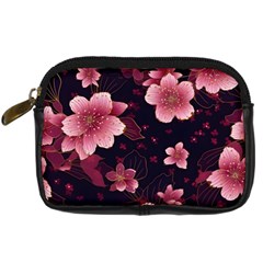 Flower Sakura Bloom Digital Camera Leather Case