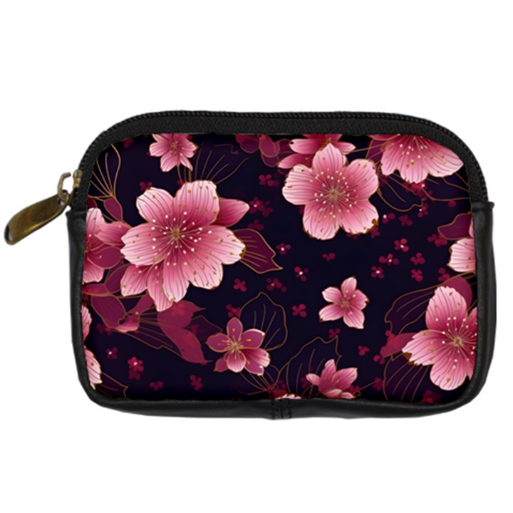 Flower Sakura Bloom Digital Camera Leather Case