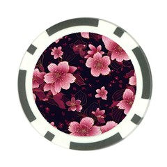 Flower Sakura Bloom Poker Chip Card Guard (10 Pack)