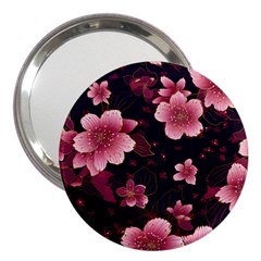 Flower Sakura Bloom 3  Handbag Mirrors by Maspions