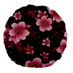 Flower Sakura Bloom Large 18  Premium Round Cushions