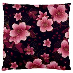 Flower Sakura Bloom Large Premium Plush Fleece Cushion Case (two Sides) by Maspions