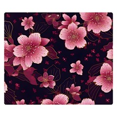 Flower Sakura Bloom Two Sides Premium Plush Fleece Blanket (kids Size)