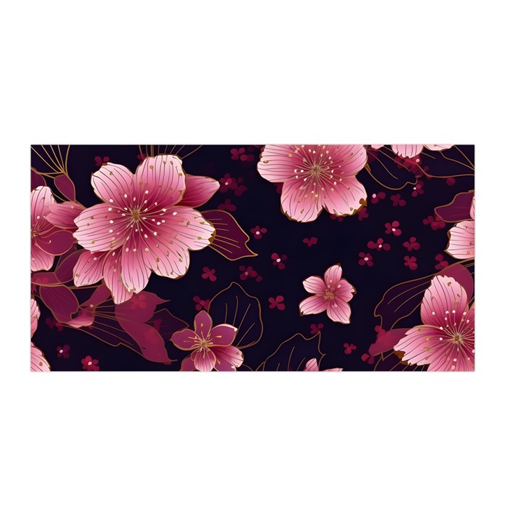 Flower Sakura Bloom Satin Wrap 35  x 70 