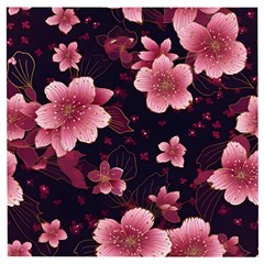 Flower Sakura Bloom Wooden Puzzle Square