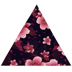 Flower Sakura Bloom Wooden Puzzle Triangle