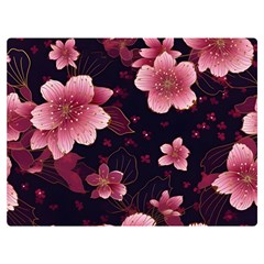 Flower Sakura Bloom Two Sides Premium Plush Fleece Blanket (baby Size)