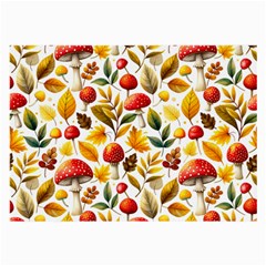 Mushroom Autumn Fall Large Glasses Cloth