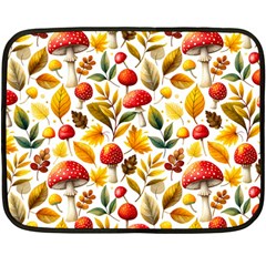 Mushroom Autumn Fall Fleece Blanket (mini)