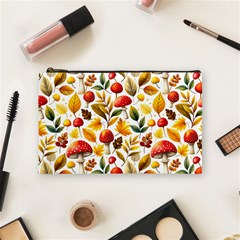 Mushroom Autumn Fall Cosmetic Bag (medium)