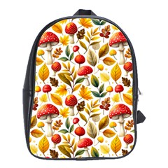 Mushroom Autumn Fall School Bag (large) by Maspions