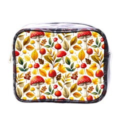 Mushroom Autumn Fall Mini Toiletries Bag (one Side)