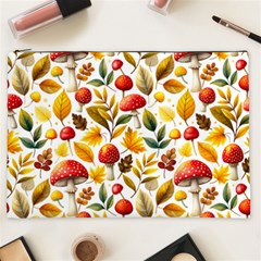 Mushroom Autumn Fall Cosmetic Bag (xxl)