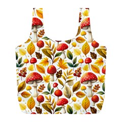 Mushroom Autumn Fall Full Print Recycle Bag (l)