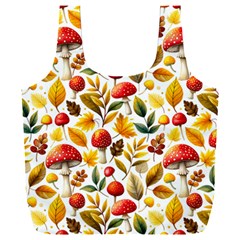 Mushroom Autumn Fall Full Print Recycle Bag (xxl) by Maspions