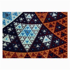 Fractal Triangle Geometric Abstract Pattern Large Glasses Cloth (2 Sides) by Cemarart