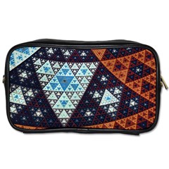 Fractal Triangle Geometric Abstract Pattern Toiletries Bag (two Sides) by Cemarart