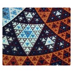 Fractal Triangle Geometric Abstract Pattern Premium Plush Fleece Blanket (Small) 50 x40  Blanket Front