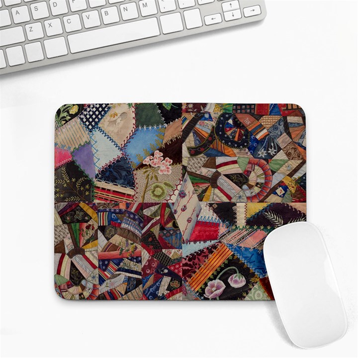 Background Embroidery Pattern Stitches Abstract Small Mousepad