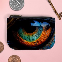 Eye Bird Feathers Vibrant Mini Coin Purse by Hannah976